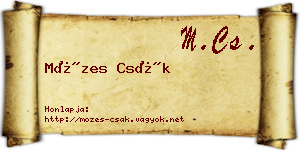 Mózes Csák névjegykártya